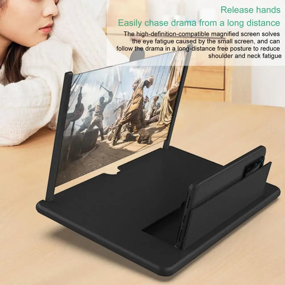 Universal Mobile Phone Screen Magnifier Stick Holder 3d Hd Enlarged Screen Mobile Phone(8 Inches)