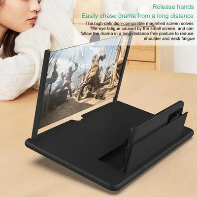 Universal Mobile Phone Screen Magnifier Stick Holder 3d Hd Enlarged Screen Mobile Phone(8 Inches)