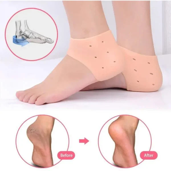 Pair Of Half Heel Pain Anti Crack Silicone Set – Anti Crack For Pain Relief Unisex