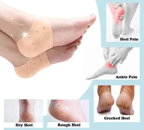 Pair Of Half Heel Pain Anti Crack Silicone Set – Anti Crack For Pain Relief Unisex