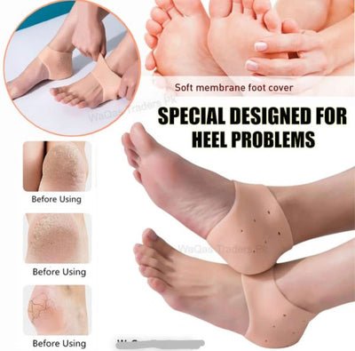 Pair Of Half Heel Pain Anti Crack Silicone Set – Anti Crack For Pain Relief Unisex